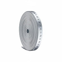 49.21 Ft Rustproof Galvanized Steel Strapping Roll Rust-Resistant Perforated Hanger Strap Indoor and Outdoor Use Galvanized Pipe Hanger Strap Weatherproof for Plumbers, DIY Enthusiasts, Electricians, Plumbing, HVAC