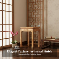 Antique Design Chinese design Square Stool space-saving Size Household Furniture Multi-Purpose Accent Seat Sturdy Construction for Tea lovers, Homeowners, Interior Decorators, Living Room, Entryway, Bedroom