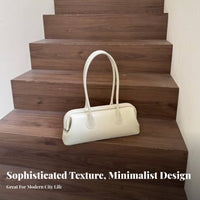 Clasp Closure Rectangular Bag Korean Design Long Handle Underarm Bag High-End Feel Minimalist Leather Purse for Young Adults, Daily Use, Shopping