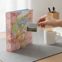 A5 Magnetic Box Kpop Photocard Binder Album with Loose-Leaf Pages