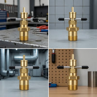 Solid Brass Olive Extractor with Cross Handle Compact Olive Remover Puller Tool Corrosion-Resistant Compression Sleeve Puller High-Strength for Plumbing Maintenance, Workshop