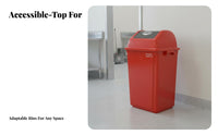 Large Capacity Garbage Can Sturdy PP Material Large Capacity Trash Can Heavy-Duty Garbage Bin for Homeowners, Outdoor, Kitchen, Public Areas