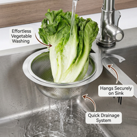 Swan Sink Strainer Basket, Stainless Steel Hanging Kitchen Drain Basket, Sink Strainer for Small Kitchen, Swan Drain Basket Kitchen Sink Fruit
