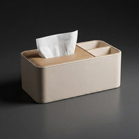 Tissue Paper Holder for Office Desk and Home Office, Leather Tissue Box with Stitched Edge, Facial Tissue Box Holder, Car Tissue Box Cover