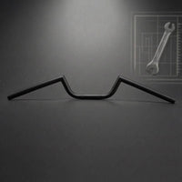 22 Mm Grip Black Motorcycle Handlebar 67 Cm Length M-Shaped Motorcycle Handlebar Cylindrical Bobber Cruiser Bar Long-Lasting
