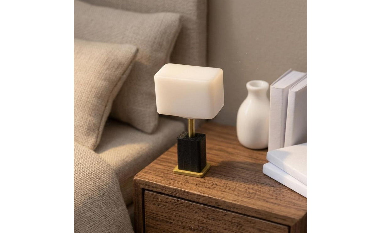 Compact Dollhouse Table Lamp Realistic Look Dollhouse Lamp Soft Radiance