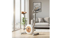 Home Workout Exercise Bike Quiet Ride Upright Bike Space Saving Cardio Machine Sturdy Steel Frame