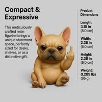 Mini Middle Finger Animal Statue, Cow Figurine Synthetic Resin Material, Gag Gift for Coworker, Office Desk Decoration Ornament