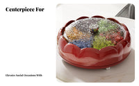 Rotating Snack Tray with Lid Light Luxury Design Rotating Snack Container