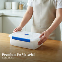 Easy to Clean Rectangular Plastic Box Long-Lasting Commercial Food Bin Multi-Purpose for Supermarket, Restaurant, Pantry