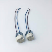 Ceiling Lighting Ceramic Lamp for Lights Ceiling with Iron Frame, MR16 Lamp Holder with Base Ceramic Bulb Base, 220v Pre-Wired Teflon Leads