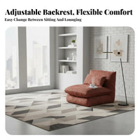 Nordic aesthetic FlowerShaped Recliner Foldable Adjustable Floor Lounger Plush Cushioning Lounge Chair Thickly Padded for Students, Meditators, Balcony, Living Room, perusing alcove, Apartment
