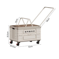 Foldable Storage Box Portable Trunk Storage Box Heavy Duty Home Organization for Picnic, Travel