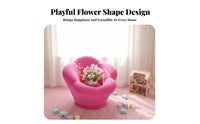 blossom Backrest Flower-Shaped Seat Princess aesthetic Plush Single-Person Chair Cute Aesthetic children's Furniture Soft Texture for Girls, Toddlers, Teens, Playroom, Living Room, Bedroom, perusing corner