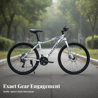 Mountain Bike Aluminum Alloy Frame Hardtail Mountain Bike Variable Speed Cycle Disc Brakes Multi-Terrain Cycle for Countryside
