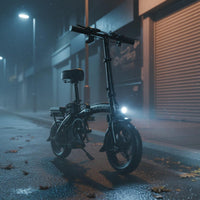 Pedal Assist Modes Folding Electric Bike Double Disc Brakes Foldable Electric Bicycle Shock Absorption System Lightweight Electric Cycle Long Range for Designated Drivers, Commuters, City Commuting, City Riding