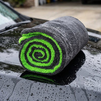 Twisted Loop Car Drying Towel, 60x90cm Car Drying Towel with Micro Fibre Cloths, 1000 GSM Super Absorbent for Glass and Detailing