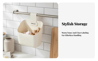 Ginger Garlic Storage Container Multi-Functional Hanging Storage Basket Space-Saving Kitchen Spice Basket for Pantry