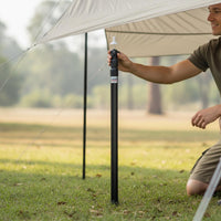 Telescopic Tarp Pole Portable Aluminum Alloy Shelter Pole Adjustable Tarp Poles Sturdy Duty Retractable Shelter Rods for Campers
