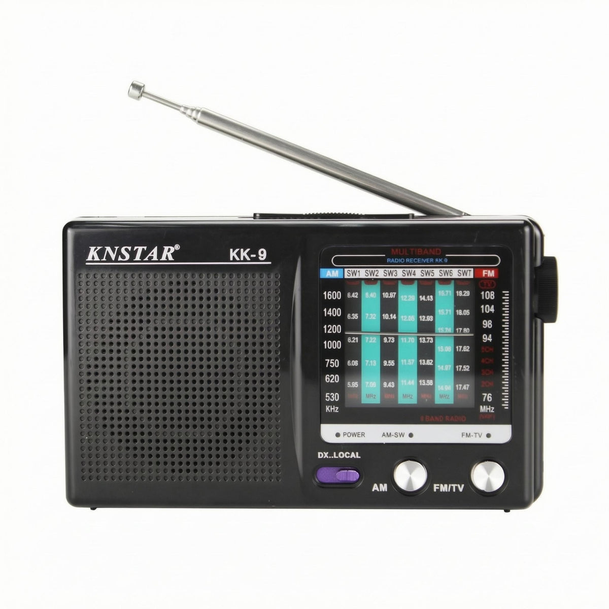 Compact Portable AM Frequency Modulation Radio Telescopic Antenna Shortwave Radio Speaker Grille Electronic Device