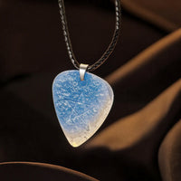 Guitar Pick Necklace Translucent Necklace with Guitar Pick Pendant Polished Jewelry for Concerts