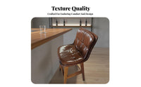 With Footrest utilitarian rearrest Stool Vintage Design rearrest Counter Stool Sturdy Frame Bar Chair Easy Assembly for Homeowners, Business Owners, Duos, Cafe, Restaurant, Party Room, Kitchen Island
