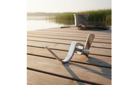 Stainless Steel Clamp-on Rod Hook Curved Arm Side-Mounted Hook Adjustable Universal