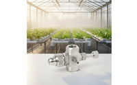 Uniform Atomization Stainless Steel Humidifying Nozzle Resistant High Flow Atomizing Spray Head Fine Dry Mist Air Atomizing Nozzle Long-Lasting for Humidification, Cooling, Dust Control