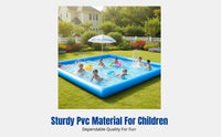 Heavy-Duty Inflatable Pool, Kids Water Play Center, Reinforced PVC, Outdoor Fun, Fishing, Water Play Area