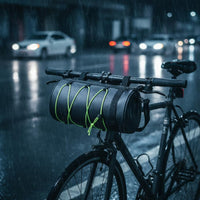 Drawstring Tube Bag Fastening Strap Mount Cylinder Bike Convenient Pouch to Carry Two-Wheeler Front Pouch for Mountain Biking, Biking