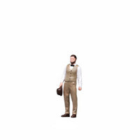 Highly Detailed 1/64 Scale Male Figure Hand-Painted Tiny Man Figurine Resin Material Miniature Scene Accessory for Collectors, Hobbyists
