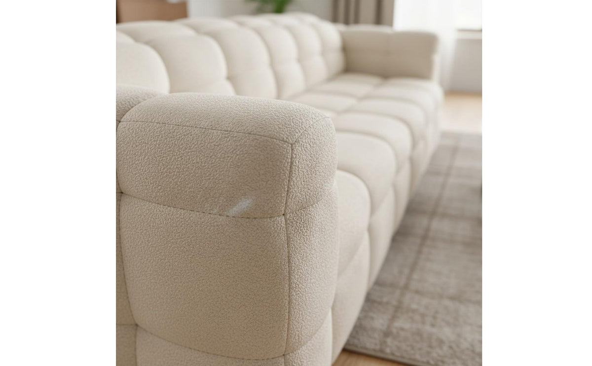 Electric Recliner Sofa Bed Remote Control Convertible Sleeper Sofa Adjustable Headrest Teddy Fleece Sectional for Small Areas