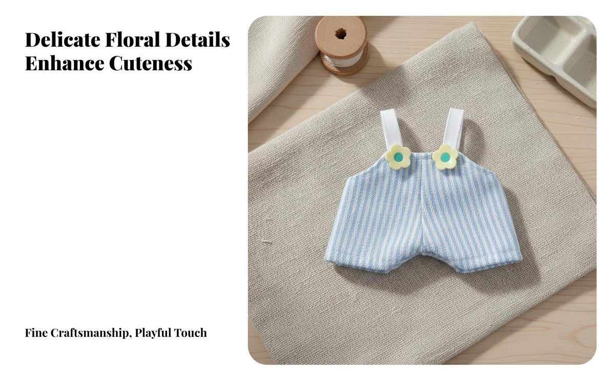1/6 Scale Doll Suspender Shorts Striped Cute BJD Clothes for Hobbyists