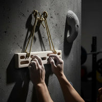 Solid Wood Wooden Hangboard Polished Finish Finger Strength Coach Heavy Duty Hand Forearm Exerciser for Athletes, Indoor Training, Home Gym