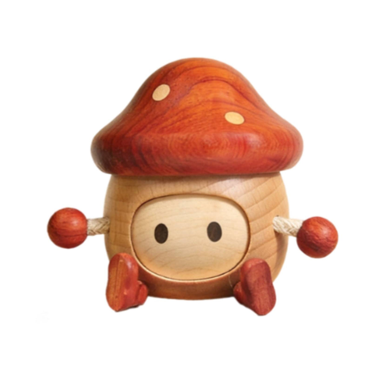 Mushroom Storage Box Wooden Box with Lid Sturdy Wooden Container with Lid for Desk