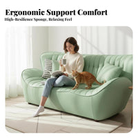 pet-resistant Resistant Sailboat-Shaped Sofa Minimalist Design Living Room Furniture Nordic design Couch Light Luxury Aesthetic for Small Apartment Dwellers, Pet Owners, Interior Designers, Home, Lounge Area, withoutice