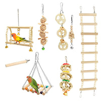 Parrot Toy Set with Swing, Perch, and Climbing Ladder