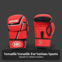 2 Pieces Padded Knuckles Half Finger Boxing Gloves Wrist Support MMA Training Gloves Shock Absorbing Padding for Children, Men, Gym