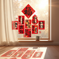 2026 Chinese New Year Window Clings for New Home Decoration - Static Decals for Glass Doors and Windows