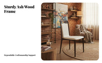 Nordic design aesthetic Upholstered Chair with Curved Backrest Minimalist Design Upholstered Wooden Side Chair sturdy Wood Frame Home Furnishing Easy Assembly for householders, Interior Designers, Restaurant Owners, Dining Room, Study