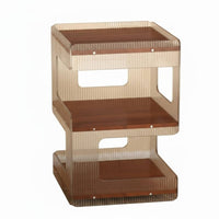 Modern Design C-Shaped Bedside Shelf Space-Saving Nightstand 2-Tier Storage Bedroom Furniture adaptable for Apartment Dwellers, Homeowners, Remote Workers, Small Spaces, Dorm Room, Home Office