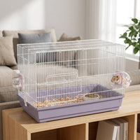 Large Hamster Cage for Syrian Hamster, Double Layer Hamster Cage with Removable Tray, Rectangular Modern Indoor Pet Cage, Easy to Maintain and Set Up