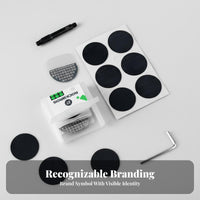 6 Pieces Easy Application Glueless Bike Tire Repair Sticker Kit Portable Glueless Tire Patches Compact