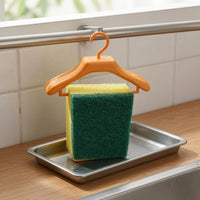ABS Plastic Draining Sponge Stand Upright Hanger-Shaped Pad Holder Rectangular Frame Scouring Pad Holder Space-Saving for Bathroom