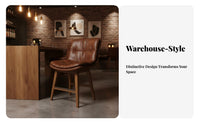 With Footrest utilitarian rearrest Stool Vintage Design rearrest Counter Stool Sturdy Frame Bar Chair Easy Assembly for Homeowners, Business Owners, Duos, Cafe, Restaurant, Party Room, Kitchen Island