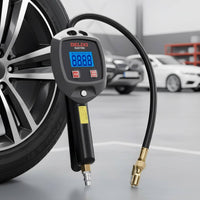High Precision Tire Inflator Gauge 0.1 Resolution Car Tire Inflator LED Large Screen Inflation Easy to Use for Garage, Repair Shop