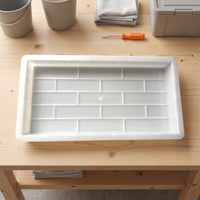 Wall Cap Mold Heavy Duty Plastic Mold with Brick Pattern Concrete Form Rigid Long-Lasting for DIYers, Retaining Walls