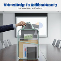 L-Shaped Subject Classification File Bag, Transparent Mesh Fastener Organizer, Multi-Compartment Storage for Exam Papers