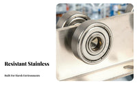 Sliding Door Track Wheel Stainless Steel Hanging Door Trolley Wheel Hanging Rail Pulley Kit Effortless Functioning