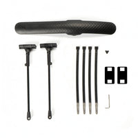 Streamlined Road Bike Mudguard Extended Profile Black Cycle Mudguard Textured Finish Curved Cycle Mudguard Mounting Hardware